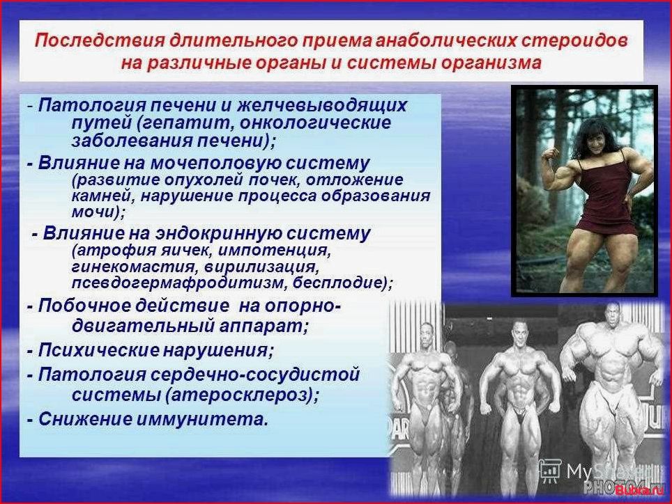 Анаболические стероиды: классификация, воздействие на организм и побочные эффекты