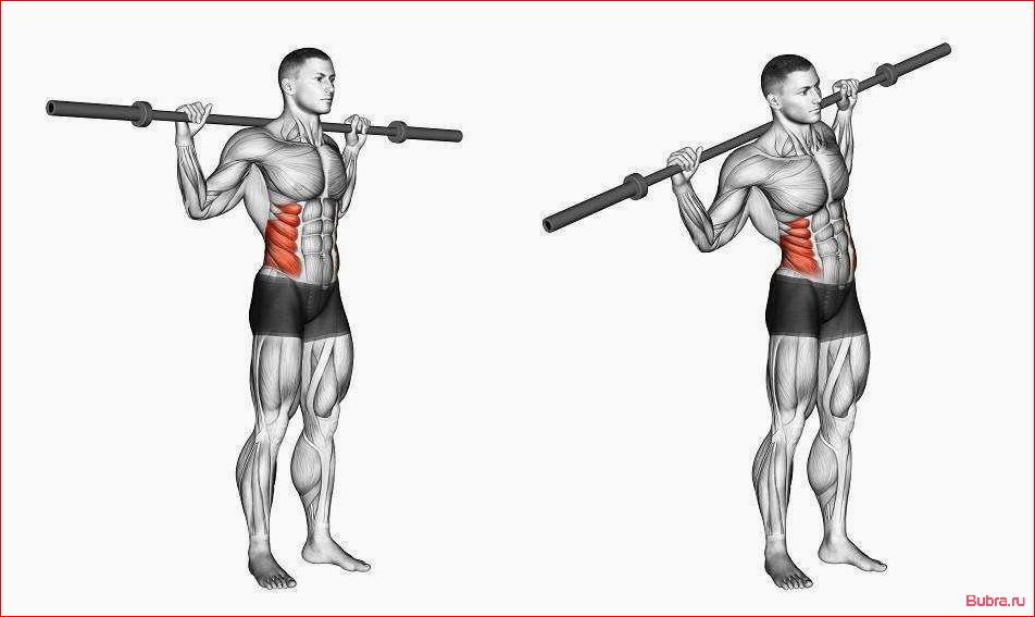 Наклоны со штангой на плечах