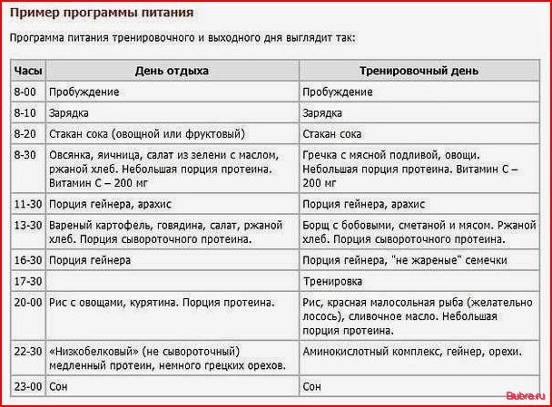 Питание для набора мышечной массы для мужчин: рекомендации и пример рациона